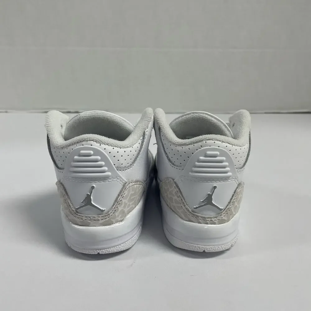 Air Jordan 3 Retro TD 'Pure Money' 2025 DM0968 111 Size 6 C Toddler White Shoes